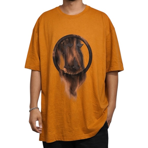 Forgotten Faces Men's Orange Graphic Short Sleeve Short T-shirt Size: XL - Picture 8 of 8